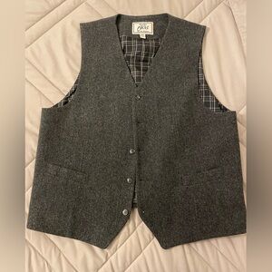 Jos. A. Bank Gray Herringbone Vest, Size XXL XL